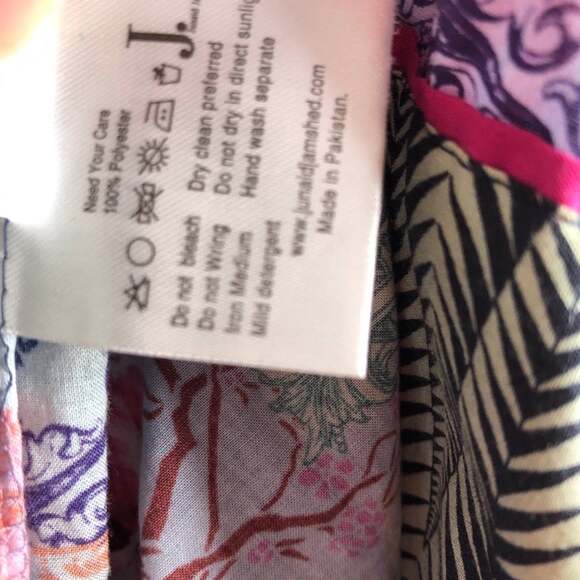 J Pret Boho Babydoll Blouse Tassels Women Small Mixed Media Floral Stripe V Neck - Picture 4 of 6